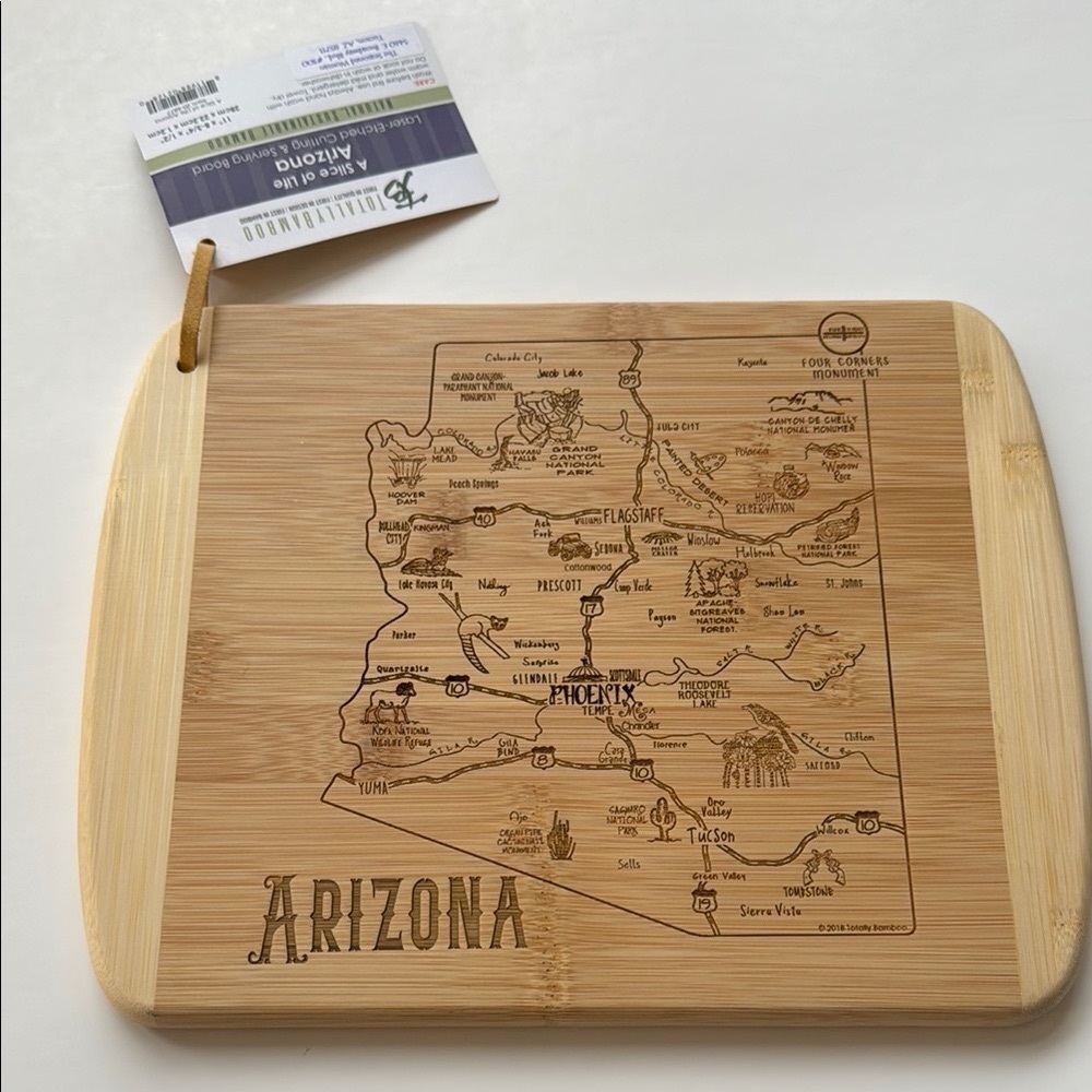 NWT Arizona State Bamboo Cutting Board